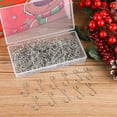 thumbnail image 3 of Christmas Ornament Hooks 200 Pcs Silver Stainless Steel Christmas Ornament Hooks Perfect for Art Craft Christmas Tree Decoration, 3 of 3