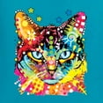 thumbnail image 5 of Wild Bobby Dean Russo Colorful Blue Eyes Cat Cat Lover Men Graphic Tee, Light Turquoise, Large, 5 of 5