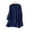 Navy, variant on Basic Shirts for Women Trendy Summer 2024 Oversized Solid Color Plus-Size Casual Shirt Loose V-Neck Long-Sleeved Three-Button Pullover Shirt