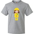 thumbnail image 3 of Inktastic Girl With Brown Hair, Yellow Raincoat, Frog Youth T-Shirt, 3 of 5