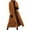 Brown, variant on VEKDONE Winter Coats for Women Long Length Wool Jackets Notch Lapel Plus Size Cardigan Coat Trendy Loose Fit Pea Trench Coat