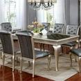 thumbnail image 3 of Pemberly Row Modern Wood Extendable Dining Table in Gold Champagne, 3 of 4