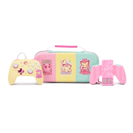 PowerA Nano Wired Controller for Nintendo Switch with Protective Case & Comfort Grips Pokmon Sweet Friends Design