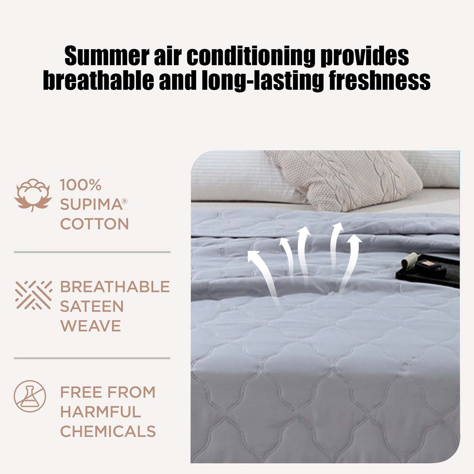 Clearance! Bocqde Queen Comforter Skin-friendly Plain Printed Washed Cotton Summer Quilt Ventilation Quilt Quilts Queen Size Bedding Home Essentials