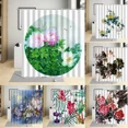 thumbnail image 2 of Bathroom Waterproof Shower Curtain Beautiful Ink Painting Peony Flower Print Polyester Fabric Home r Curtain With Hook, 2 of 6