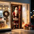 thumbnail image 4 of 2026 Christmas Indoor Home Decor Santa Claus Open Door Christmas Door Cover Festive Front Door Decor, 4 of 9