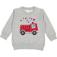 thumbnail image 2 of Inktastic Valentine Fire Truck with Cute Dalmatian and Hearts Toddler Sweatshirt, 2 of 4