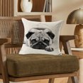 thumbnail image 2 of JoyMoreHome Cute Small Dog Pattern Linen Cushion Cover, 17.7x17.7 Inch Multifunctional Soft Throw Pillow Cover, for Sofa, Livingroom, Bedroom, Office, 2 of 6