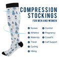 thumbnail image 2 of FORMRS Womens Knee High Socks Casual Long Thick Travel Daily Wear, 2 Pairs, White Snowman, 2 of 6