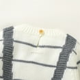 thumbnail image 3 of Generic Boys Knitted Outwear for Baby Baby Girls Boys Cotton Long Sleeve Striped Knitted Sweater Romper Jumpsuit Outfits Clothes, 3 of 4