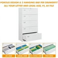 thumbnail image 5 of MIIIKO 5 Drawer File Cabinet with Lock, 5 Drawer Metal Filing Cabinet, Lateral Filing Cabinet with Lock for Home Office, Lockable Storage Cabinet for Hanging Files Letter/Legal/F4/A4 Size, 5 of 8