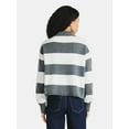 thumbnail image 3 of No Boundaries Button-Up Pullover Sweater with Long Sleeves, Midweight, Women's, 3 of 5