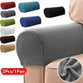 thumbnail image 2 of CHUANK 1Pair Removable Arm Chair Protector Armchair Covers Armrest Stretch for Sofa Couch Gray, 2 of 2