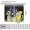 thumbnail image 3 of Lemon Fruit Kitchen Blackout Curtains, Vintage Farmhouse Rustic Lemon Lavender Floral Black White Buffalo Checks Print Rod Pocket Window Treatments Drapes for Bedroom Bathroom 42x63in, 3 of 6