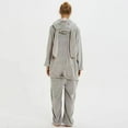 thumbnail image 6 of Xdegoge Plus Size Adult Onesie Pajamas Women Fuzzy Fleece Cute Jumpsuit Hooded Zip Up Funny Christmas Sleepwear Pjs Lounge One Piece Winter Clothes, 6 of 7