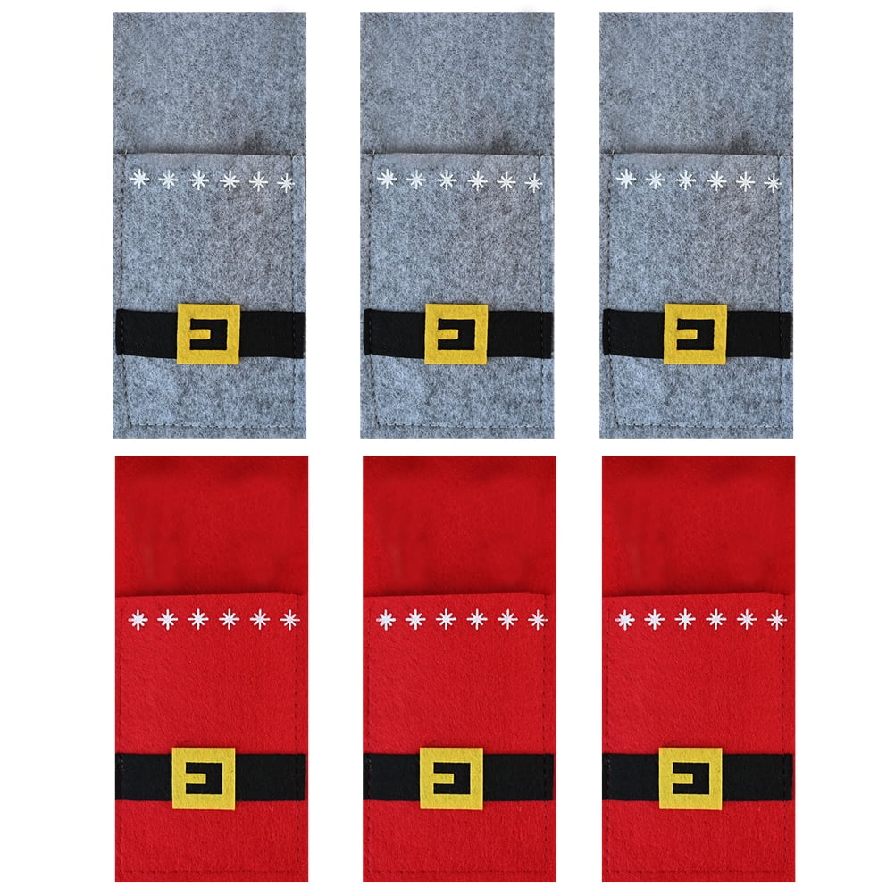 Christmas Xmas Cutlery Holder Silverware Flatware Pocket Hoilday Suit