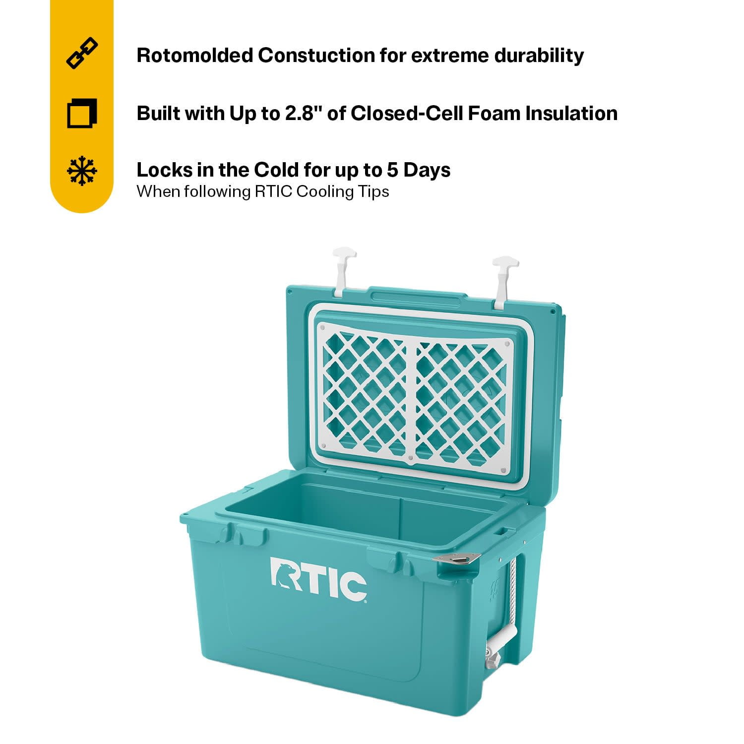 RTIC 45 QT Ultra-Tough Rotomolded Hard-Sided Ice Chest