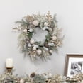 thumbnail image 3 of Northlight Glittered Mixed Foliage with Ornaments Artificial Christmas Wreath - 24" - Unlit, 3 of 9