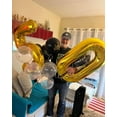 thumbnail image 2 of Gold Number 70 Balloon 40 inch, 70 Number Balloon, 70th Gold Birthday Decorations, 70 Year Old Women Men Golden Party Supplies, 2 of 18