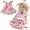 Pink-Heart, variant on HQREA Pink Tulle Dog Dresses Rose Flower Puppy Cat Wedding Dress Princess Costume for Teddy
