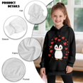 thumbnail image 6 of Psesaysky Girls Penguin with Hearts Graphic Hoodies Size 11-12 Years Long Sleeve Cartoon Print Pullover Hooded Sweatshirt Cute Casual Tops for Girl, 6 of 7