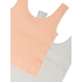 thumbnail image 3 of Athletic Works Girl's Ribbed Tank, 2-Pack, Sizes 4-18, 3 of 3
