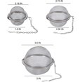 thumbnail image 2 of infusores de té, colador de té mejorado de 3.5 pulgadas, infusores de té premium para té suelto, infusor de té, bola de té para aromatizar té, especias de hierbas y condimentos., 2 of 5