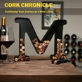 thumbnail image 2 of Decomil Wine Cork Holder (A-Z) (Letter M) | Decorative Wine Letters Cork Holder (M) | Wall Art Cork Holder Decor (M), 2 of 7