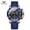 Rose blue, variant on Men's luminous chronograph running seconds waterproof silicone tape quartz watch