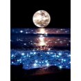 thumbnail image 1 of AZQSD Diamond Embroidery Moon Seaside Night Mosaic Rhinestones Diamond Painting Landscape Cross Stitch Handicraft Home Decor60X45cm Square drill Gao Jinjia LED, 1 of 2