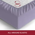 thumbnail image 3 of Mellanni Fitted Sheet with up to 16" Deep Pocket, Soft Microfiber, 1 Piece Twin, Violet, 3 of 7