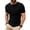 Black, variant on Shirts for Men Summer Crew-Neck Button-Down Short-Sleeve Pullover,Sizes S-2XL