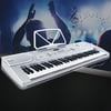 Uenjoy 61 Key Music Electronic Keyboard Digital Piano Organ w/Microphone/Power Supply,Silver