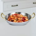 thumbnail image 1 of Olla para ramen, olla para fideos instantáneos, sartén de calentamiento rápido, ollas secas, sartén universal de acero inoxidable para paella, olla 32 cm, 1 of 8