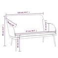thumbnail image 4 of vidaXL Bench Light Grey 110x76x80 cm Velvet, 4 of 5