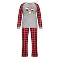 thumbnail image 2 of Odeerbi Christmas Pajamas for Family Plaid Holiday Long Sleeve Family Christmas Pajamas Matching Sets Dad Fashion Plaid Print Blouse Tops Pants Sleepwear Xmas Family Matching PJs Set Gray, 2 of 3