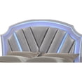 thumbnail image 2 of Rick Upholstered Low Profile Platform Amber Queen Silver LED Bed made with Wood, 2 of 5