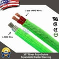 thumbnail image 2 of 50 Ft 3/8" Green Expandable Wire Cable Sleeving Sheathing Braided Loom Tubing Us, 2 of 6