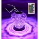 thumbnail image 1 of BR Lámpara de rosa con control táctil de cristal: 16 colores RGB, luz nocturna regulable, lámpara de mesita de noche de diamante recargable con control remoto, LED, 1 of 5