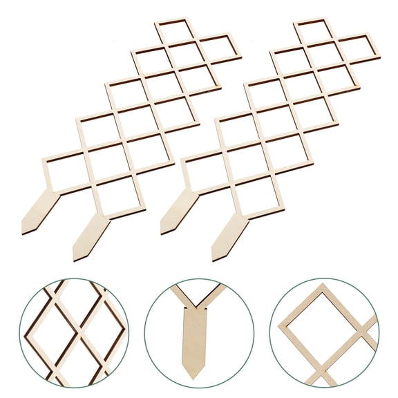 SEWCHICS Trellis for Potted Plants Wooden Khaki Gardeners Climbing Assistance 2Pack 15.9X5.7X0.8In