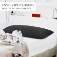 thumbnail image 6 of PiccoCasa 2Pcs Microfiber Body Pillow Cover, Envelop Closure Body Pillow Case Black 20"x48", 6 of 7