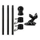 thumbnail image 3 of Kit de asta de bandera con soporte de montaje Asta de bandera de montaje en pared para decoración exterior de casas Negro, 3 of 9