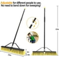 thumbnail image 6 of 24 Inches Push Broom Outdoor Heavy Duty Broom with 63" Long Handle for Deck Driveway Garage Yard Patio Concrete Floor Cleaning Yellow, 6 of 14