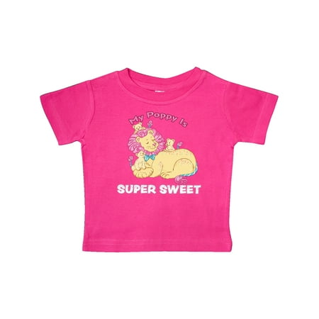 

Inktastic My Poppy Is Super Sweet Cotton Candy Lions with Pink Mane Gift Baby Boy or Baby Girl T-Shirt