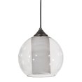 thumbnail image 3 of Meyda Tiffany 189216 Bola - 1 Light Cilindro Pendant   Brushed Nickel Finish with White/Clear Glass, 3 of 5