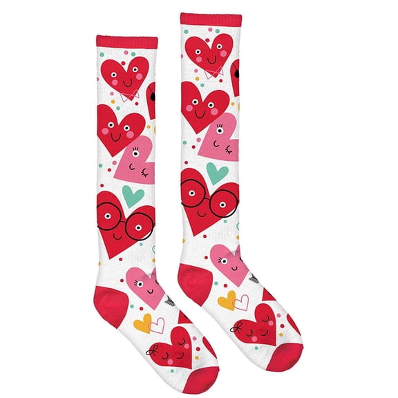 Heart Face Knee Socks