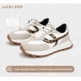 thumbnail image 3 of LUCKY STEP Womens Retro Platform Sneakers Classic Comfortable Casual Shoes,Grey&Leopard, 3 of 11