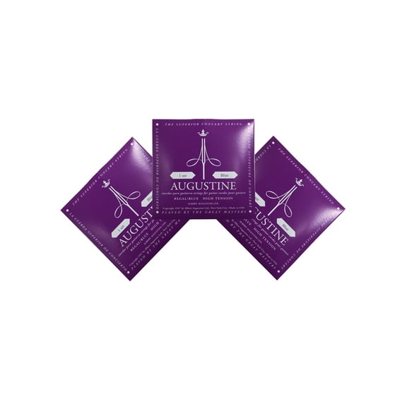 Augustine Guitar Strings 3-Sets Classical Regal Blue High Tension 530A