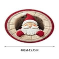 thumbnail image 5 of Gumesh 3D Optical Illusion Christmas Rug, Round Swirl Design with Santa Claus That Pops, Non-Slip Backing for Living Room & Entryway, Holiday Decor, 5 of 7
