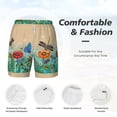 thumbnail image 5 of Sigee Colorful Plants And Insects Print Mens Swim Trunks with Compression Liner Quick Dry Swim Stretch Beach Shorts with Pockets,S-3XL, 5 of 7